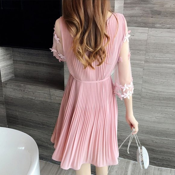 Summer Short Sleeve Slim Dress - Picture 3 of 3